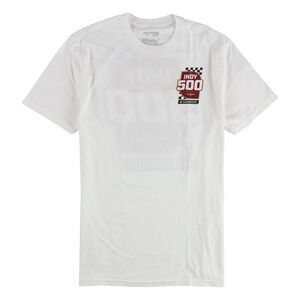 Indy 500 Mens White Event Graphic T-Shirt, White, NWT